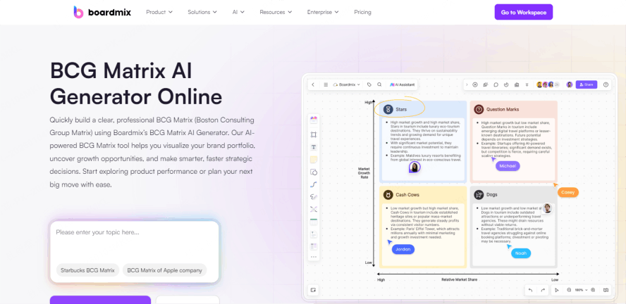 BCG Matrix AI Gengeratior Online