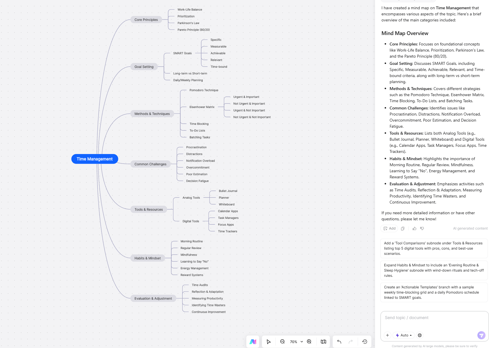 Use AI to Generate the Mind Map Instantly