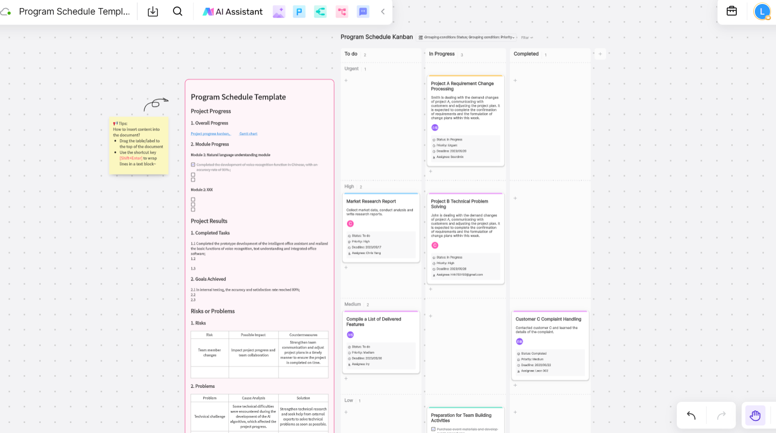 Program-Schedule-Template