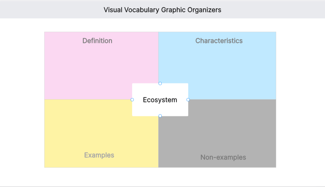 Explore Visual Vocabulary Graphic Organizers: Examples & Templates