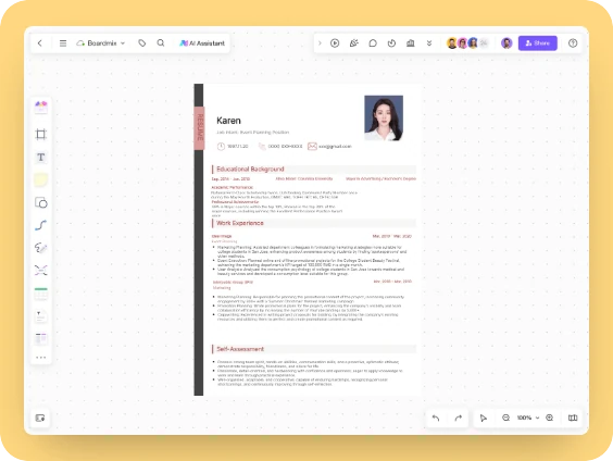 Vista previa de plantilla de currículum de gestión de redes sociales