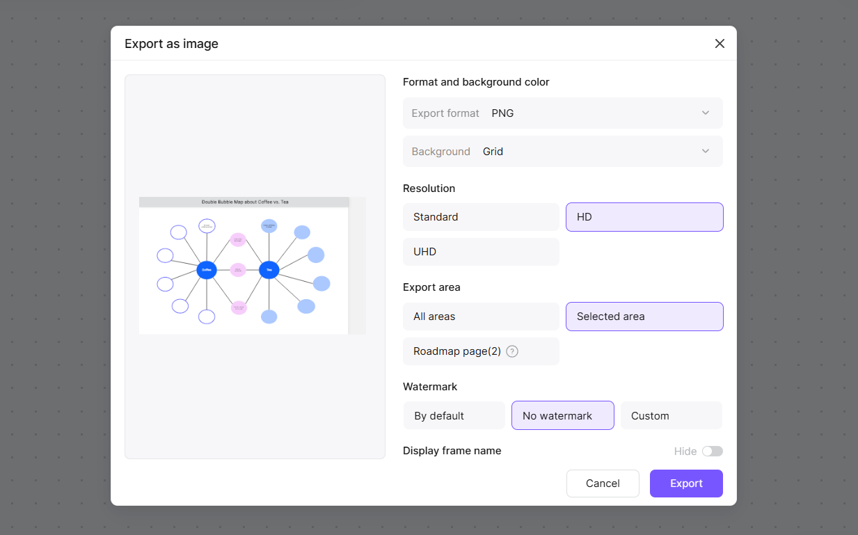 bubble-map-export