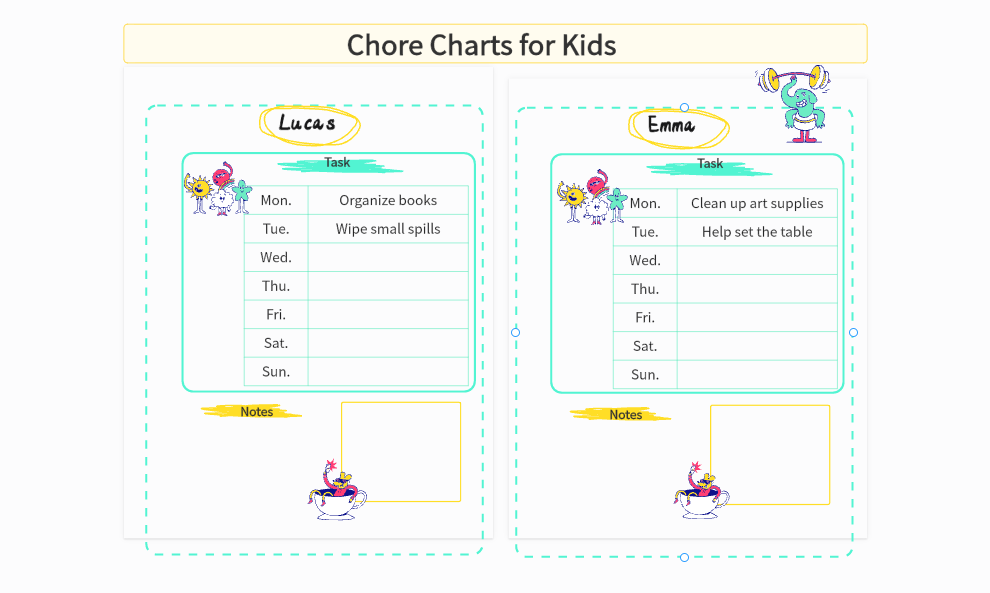 Chore Charts for Kids by Age: Templates & Examples