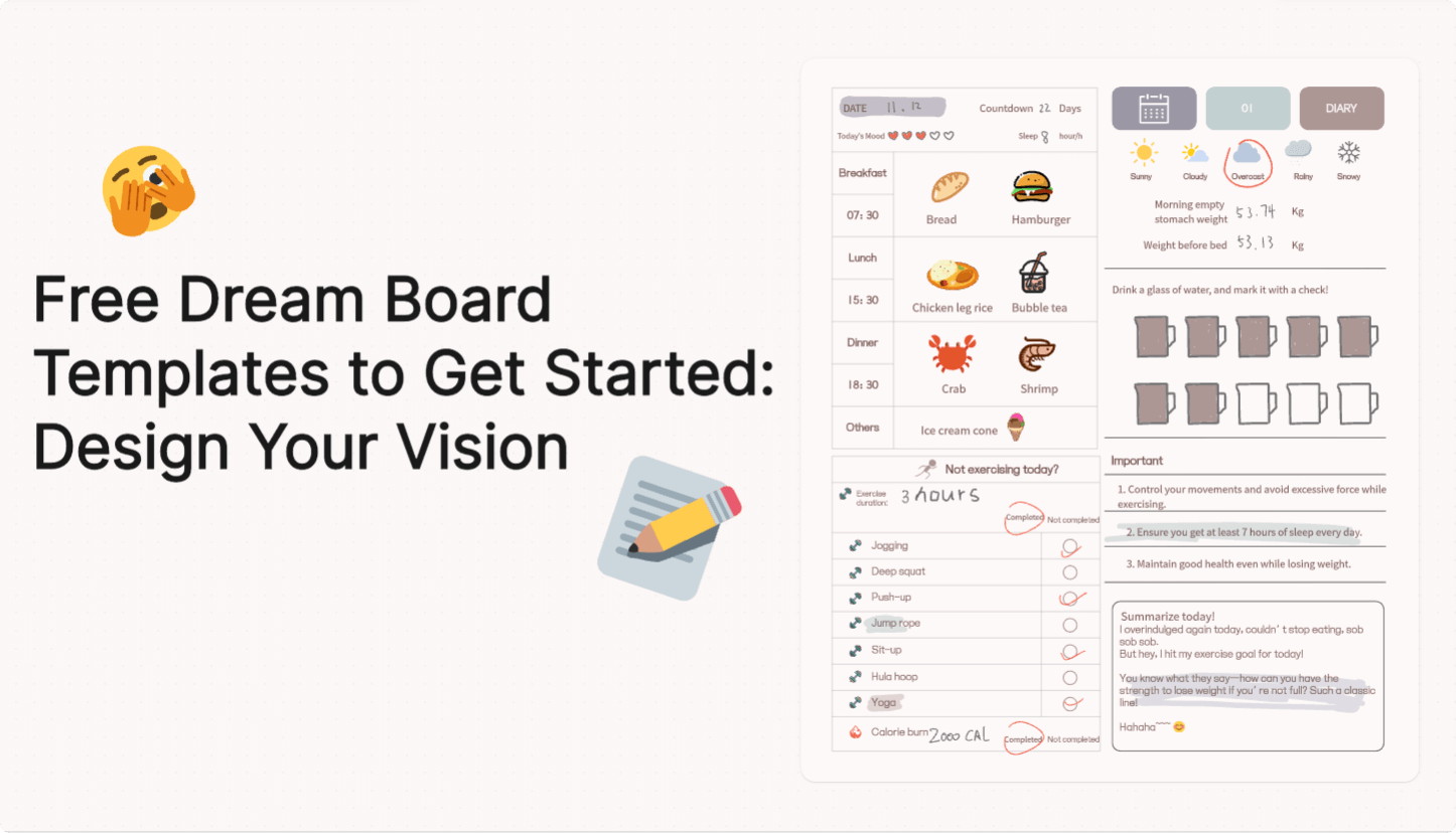 Free Dream Board Templates to Get Started: Design Your Vision