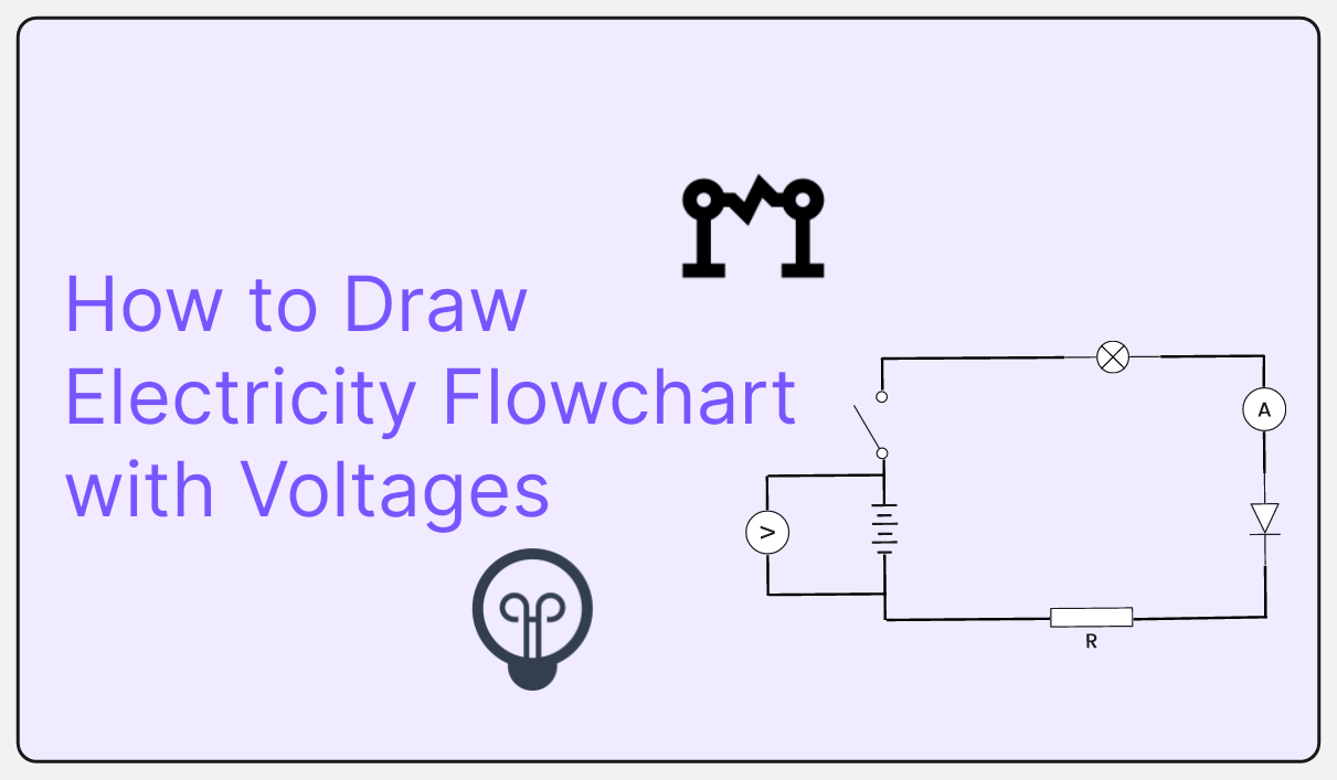 How to Draw Electricity Flowchart with Voltages