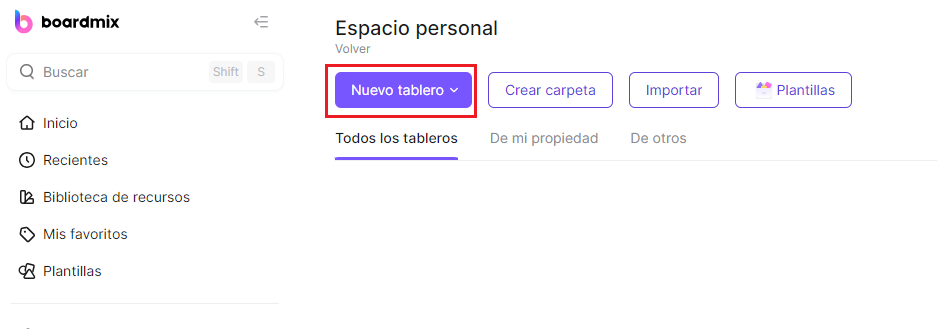 Nuevo tablero