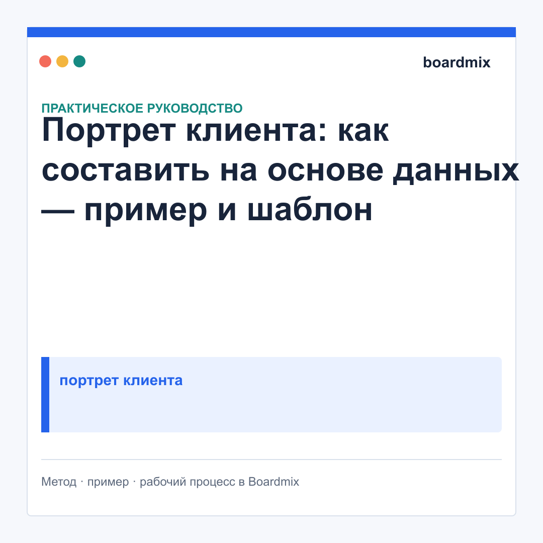 Портрет клиента: как составить на основе данных — пример и шаблон