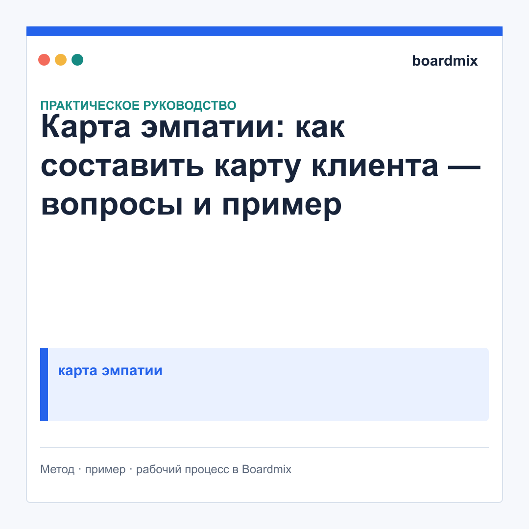 Карта эмпатии: как составить карту клиента — вопросы и пример