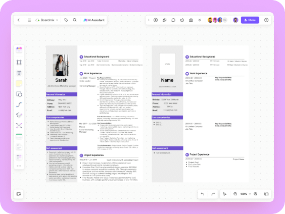 Personal Resume for Marketing Manager