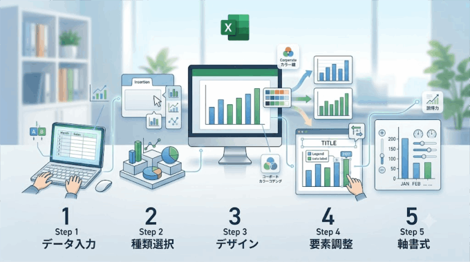 Excelグラフの作成手順