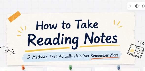 How to Take Reading Notes: 5 Methods That Actually Help You Remember More