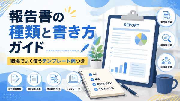 仕事でよく使う報告書の種類と書き方！テンプレート例つき