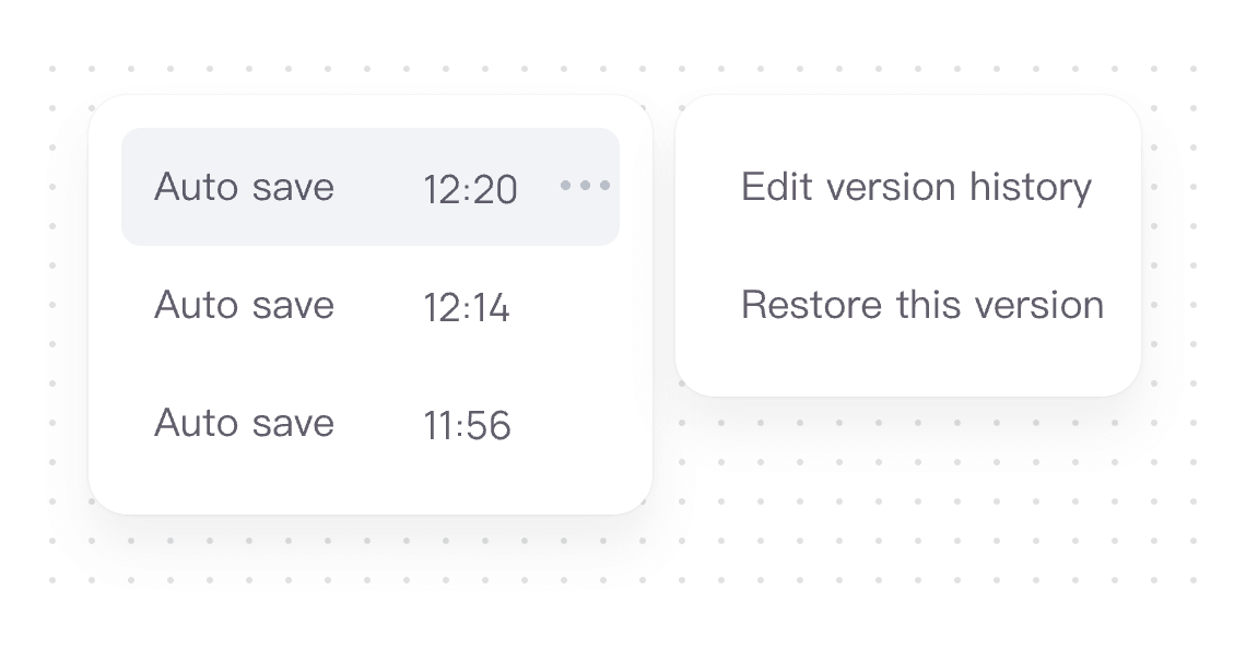Version history and secure data recovery